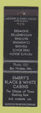 Matchbook Cover - Emery's Black and White Cabins  Bar Harbor ME