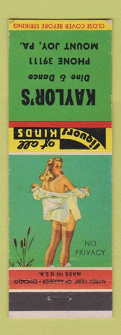 Matchbook Cover - Kaylor's Restaurant Mount Joy PA pinup