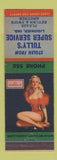 Matchbook Cover - Tully's Super Service oil gas Ligonier IN pinup Conoco