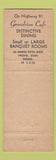 Matchbook Cover - Grandview Cafe Chinese Restaurant Provo UT Full Length