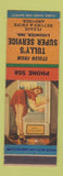 Matchbook Cover - Tully's Super Service oil gas Ligonier IN pinup Conoco