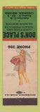 Matchbook Cover - Don's Place Texaco oil gas Ligonier IN pinup