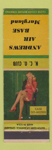 Matchbook Cover - Andrews Air Force Base pinup
