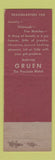Matchbook Cover - Gruen Watches David's Jewelry Berea OH