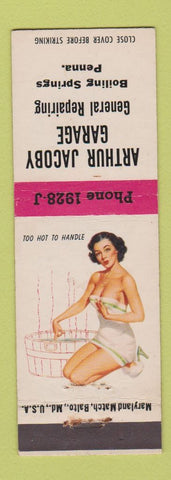 Matchbook Cover - Arthur Jacoby Garage Boiling Springs PA pinup