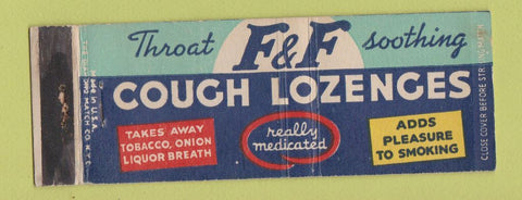 Matchbook Cover - F&F Cough Drops Full Length