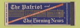 Matchbook Cover - Patriot and Evening Newspaper Harrisburg PA Full Length