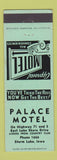 Matchbook Cover - Palace Motel Storm Lake IA