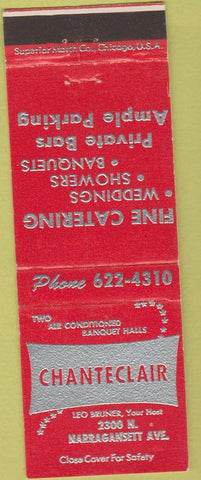 Matchbook Cover - Chanteclair Chicago IL