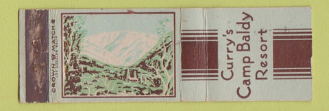 Matchbook Cover - Curry's Baldy Resort CA CROWN WEAR