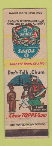 Matchbook Cover - Topps Chewing Gum WWII