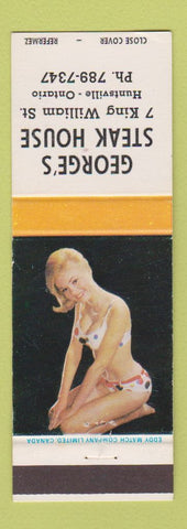 Matchbook Cover - George's Steak House Huntsville ON pinup