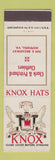 Matchbook Cover - Knox Hats Clark & Pritchard Clothes Hopewell VA