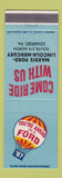 Matchbook Cover - 1967 Ford Somerset PA