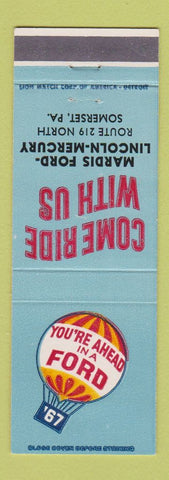Matchbook Cover - 1967 Ford Somerset PA