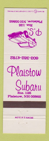 Matchbook Cover - Plaistow Subaru NH