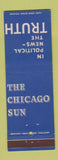Matchbook Cover - Chicago Sun Newspaper Political News IL