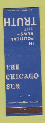 Matchbook Cover - Chicago Sun Newspaper Political News IL