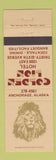 Matchbook Cover - Golden Lion Hotel Anchorage AK