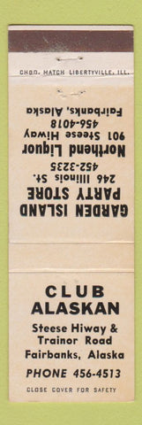 Matchbook Cover - Club Alaskan Fairbanks AK