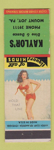 Matchbook Cover - Kaylor's Restaurant Mount Joy PA pinup