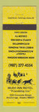 Matchbook Cover - Mush Inn Motel Anchorage AK
