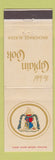 Matchbook Cover - Hotel Captain Cook Anchorage AK