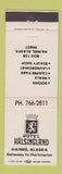 Matchbook Cover - Hotel Halsingland Haines AK