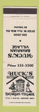 Matchbook Cover - Huck's Bavarian Village Redford MI