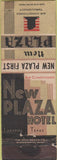 Matchbook Cover - New Plaza Hotel Laredo TX