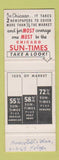 Matchbook Cover - Chicago Sun Newspaper CA Dale Harrison