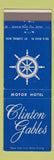 Matchbook Cover - Clinton Gables Motor Hotel Mount Clemens MI