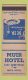 Matchbook Cover - Muir Hotel Muir MI