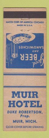Matchbook Cover - Muir Hotel Muir MI