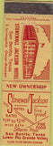 Matchbook Cover - Stonewall Jackson Hotel San Benito TX CREASE