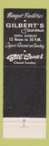 Matchbook Cover - Bill Cones Gilbert's Steak House Jackson MI