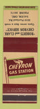 Matchbook Cover - Chevron oil gas Roberts Clark Salem OR