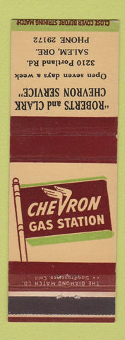 Matchbook Cover - Chevron oil gas Roberts Clark Salem OR
