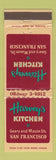Matchbook Cover - Harvey's Kitchen San Francisco CA
