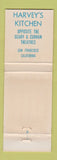Matchbook Cover - Harvey's Kitchen San Francisco CA
