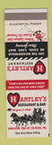 Matchbook Cover - Hartley's Restaurant Bar Paoli PA