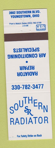 Matchbook Cover - Southern Radiator Youngstown OH