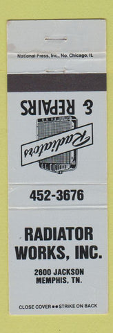 Matchbook Cover - Radiator Works Memphis TN