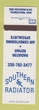 Matchbook Cover - Southern Radiator Youngstown OH