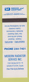 Matchbook Cover - Modern Radiator Service Saskatoon SK