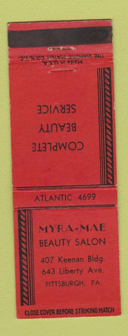 Matchbook Cover - Myra Mae Beauty Salon Pittsburgh PA WORN