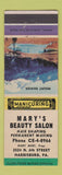 Matchbook Cover - Mary's Beauty Salon Harrisburg PA