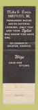 Matchbook Cover - Mike & Eva's Hair Salon Decatur GA