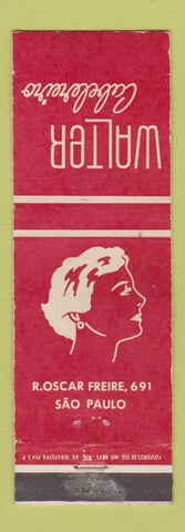 Matchbook Cover - Walter Cabelereiro Beauty Salon Sao Paulo Brazil WEAR