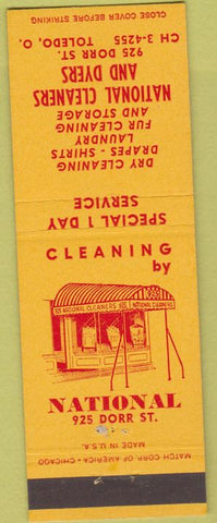 Matchbook Cover - National Cleaner Dyers Toledo OH